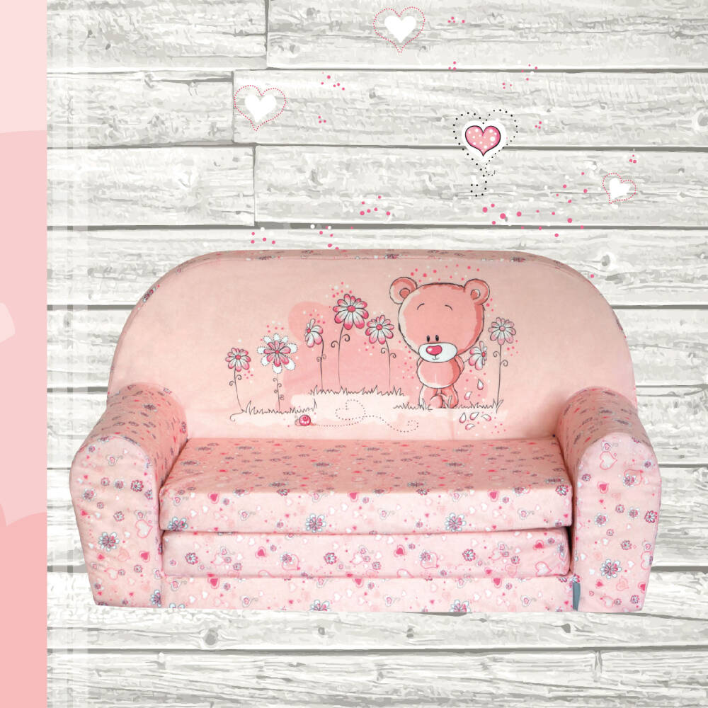 Mini canapé-lit enfant Teddy à rayuresfauteuils,poufs,matelas