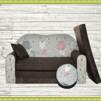 Sofa convertible enfant Chats dansants