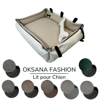 Lit pour Chien Oksana Fashion L - Élégance et Confort. Le Choix des Grands Chiens