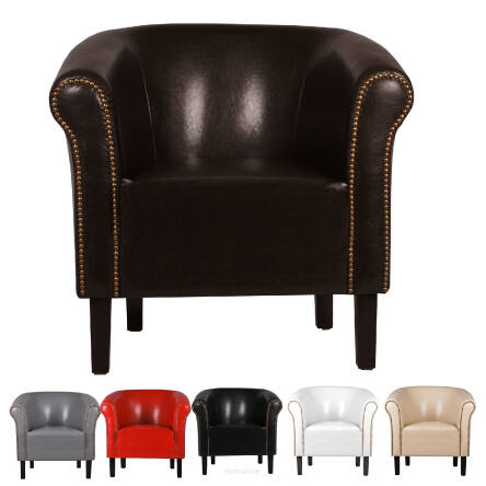 Fauteuil crapaud Monaco simili cuir