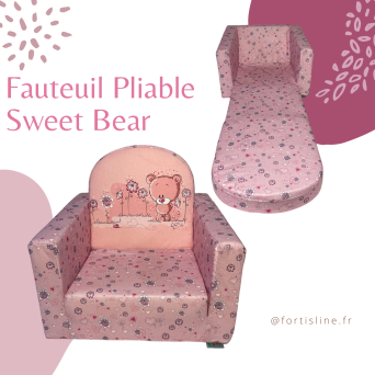Fauteuil Pliable "Sweet Bear" pour Enfants – Le Compagnon Confortable de L'Aventure