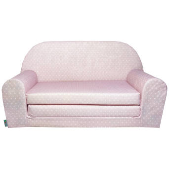 Mini canapé-lit enfant rose à Pois