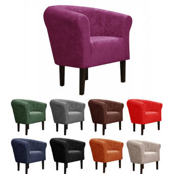 Fauteuil crapaud Monaco micro velours