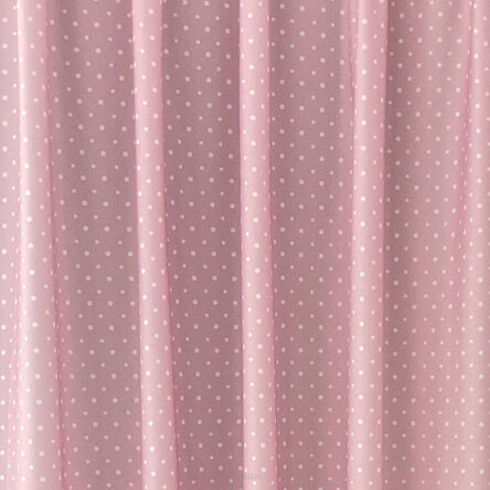 Tissu microfibre rose motif Pois Blancs