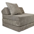 Fauteuil convertible en matelas 200 cm – velours côtelé - 3