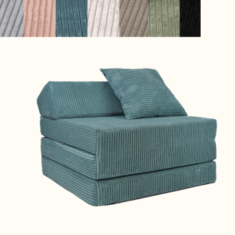 Fauteuil convertible en matelas 200 cm – velours côtelé