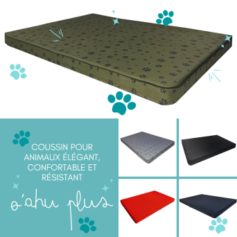 Coussin pour Animaux O'AHU Plus - Taille Standard, Confortable et Résistant, Disponible en Plusieurs Couleur